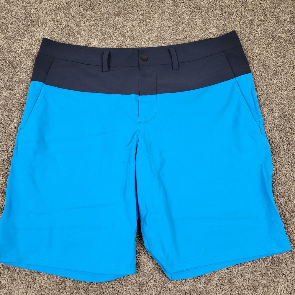 Lululemon Commission Short Mens 40 Blue Navy Colorblock LM7361S 10" Inseam